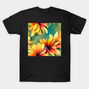 Watercolor leaves pattern T-Shirt